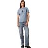 imageCalvin Klein Womens Monogram Logo Crewneck TShirtFaded Denim
