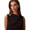 imageCalvin Klein Womens Satin High Neck Tank TopBlack
