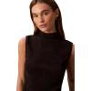 imageCalvin Klein Womens Textured Knit Mock Neck TopBlack