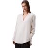 imageCalvin Klein Jeans Womens Relaxed V Neck BlouseParchment