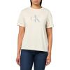 imageCalvin Klein Womens Monogram Logo Crewneck TShirtBone White