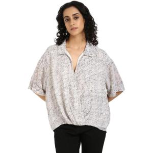 imageCalvin Klein Jeans Womens Chiffon Printed Wrap TopWhite
