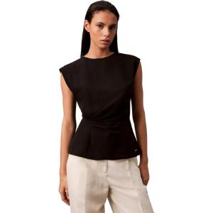 imageCalvin Klein Jeans Womens Chiffon Twist Front BlouseBlack