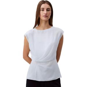 imageCalvin Klein Jeans Womens Chiffon Twist Front BlouseIce Melt