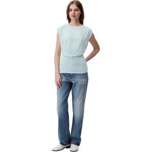 imageCalvin Klein Jeans Womens Chiffon Twist Front BlouseMoonlight Jade
