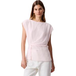 imageCalvin Klein Jeans Womens Chiffon Twist Front BlousePearl