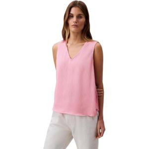 imageCalvin Klein Jeans Womens Plisse V Neck Tank TopPeony
