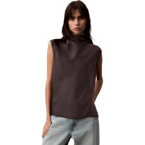 imageCalvin Klein Jeans Womens Satin Cowl Neck BlouseGrey