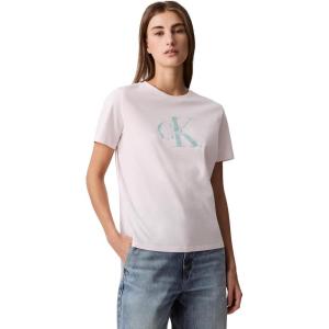 imageCalvin Klein Womens Monogram Logo Crewneck TShirtPearl