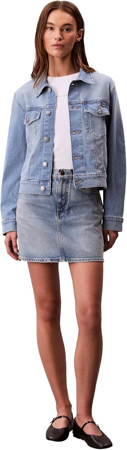 imageCalvin Klein Womens Classic Denim Trucker JacketLight Bay