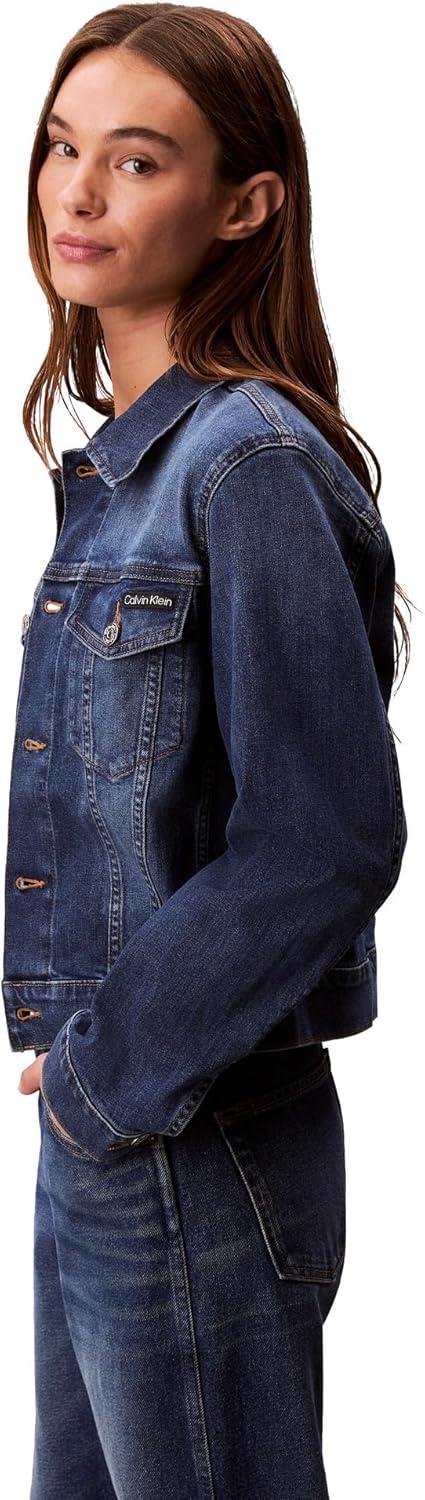 imageCalvin Klein Womens Classic Denim Trucker JacketMedium Sky