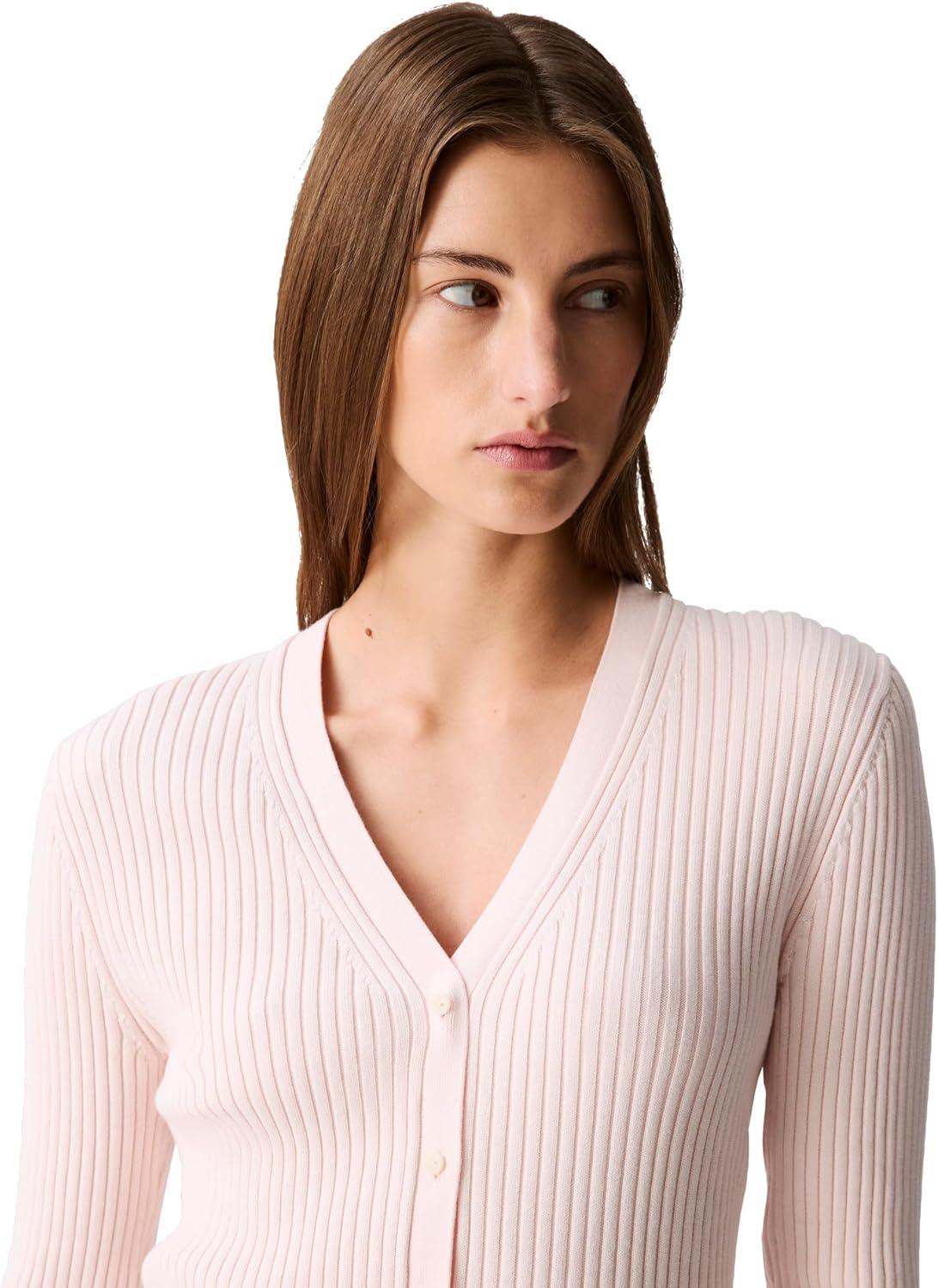 imageCalvin Klein Womens Cotton Rib CardiganSilver Peony