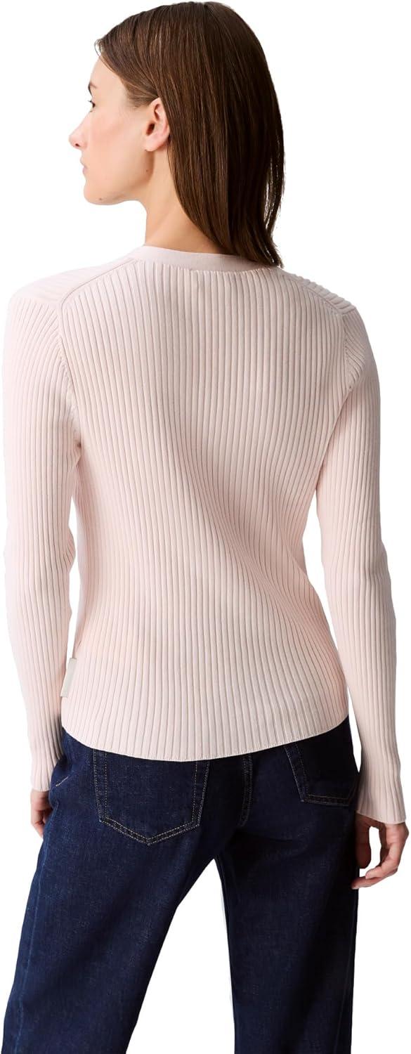 imageCalvin Klein Womens Cotton Rib CardiganSilver Peony
