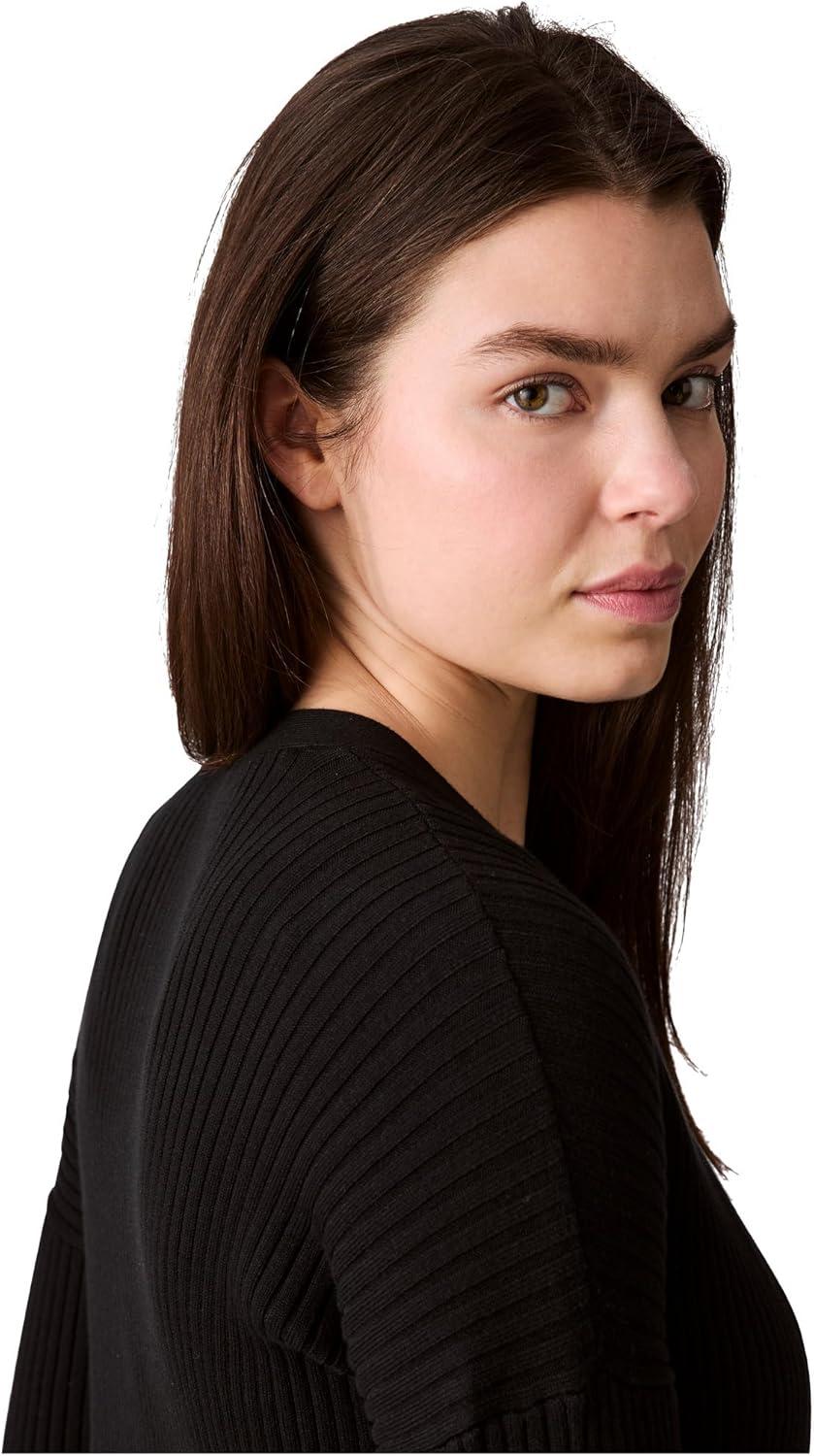 imageCalvin Klein Womens Smooth Cotton Rib Sweater DusterBlack