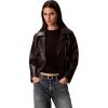 imageCalvin Klein Womens Classic Leather JacketBlack