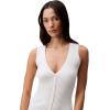 imageCalvin Klein Womens Cotton Rib VNeck Polo DressAntique White