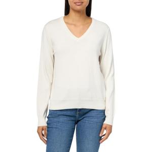 imageCalvin Klein Womens Monogram Logo VNeck SweaterChalk