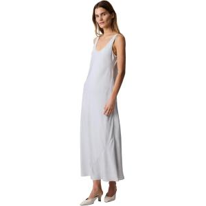 imageCalvin Klein Womens Viscose Twill Midi Slip DressGray Violet