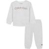 imageCalvin Klein babyboys 2 Pc Knit Jog SetIce Heather