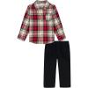 imageCalvin Klein babyboys 2 Pc Woven Woven Pant SetPlaidBlack