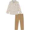 imageCalvin Klein babyboys 2 Pc Woven Woven Pant SetPlaidTigers Eye