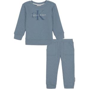 imageCalvin Klein babyboys 2 Pc Knit Jog SetBlue