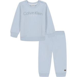 imageCalvin Klein babyboys 2 Pc Knit Jog SetLight Blue