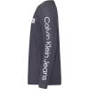 imageCalvin Klein Boys Long Sleeve Crew Neck TShirt Soft Comfortable Relaxed FitClean Sleeve Hemisphere