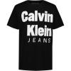 imageCalvin Klein Boys Short Sleeve Graphic Crew Neck TShirt Comfortable Relaxed Fit Dope Flat Black 1416