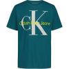 imageCalvin Klein Boys Short Sleeve Logo Crew Neck TShirt Soft Comfortable Relaxed FitMono Mediterranea