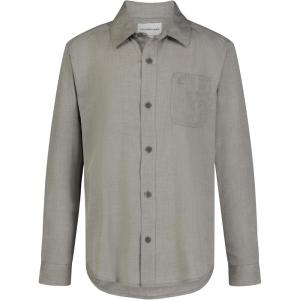 imageCalvin Klein Boys Long Sleeve Woven ButtonDown ShirtMulch Herringbone