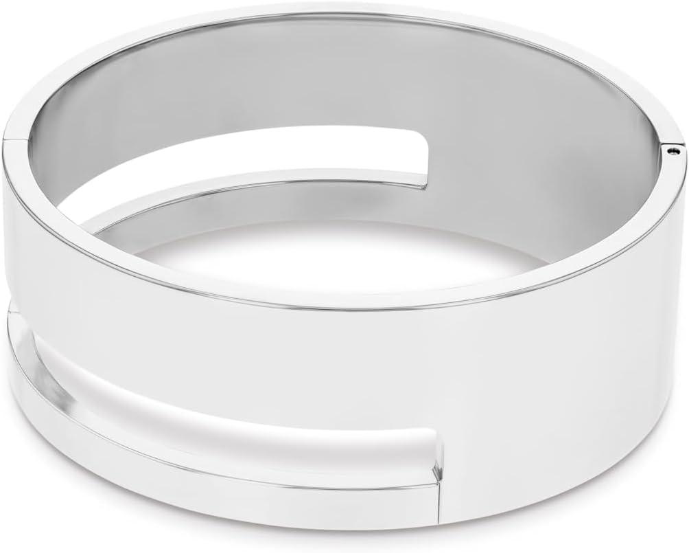 imageCalvin Klein Geometric Essentials Bangle Bracelet for Women  Stainless Steel with Hinge Closure  Classic Design Premium Fashion Jewelry Accessory  Gift for HerSilver