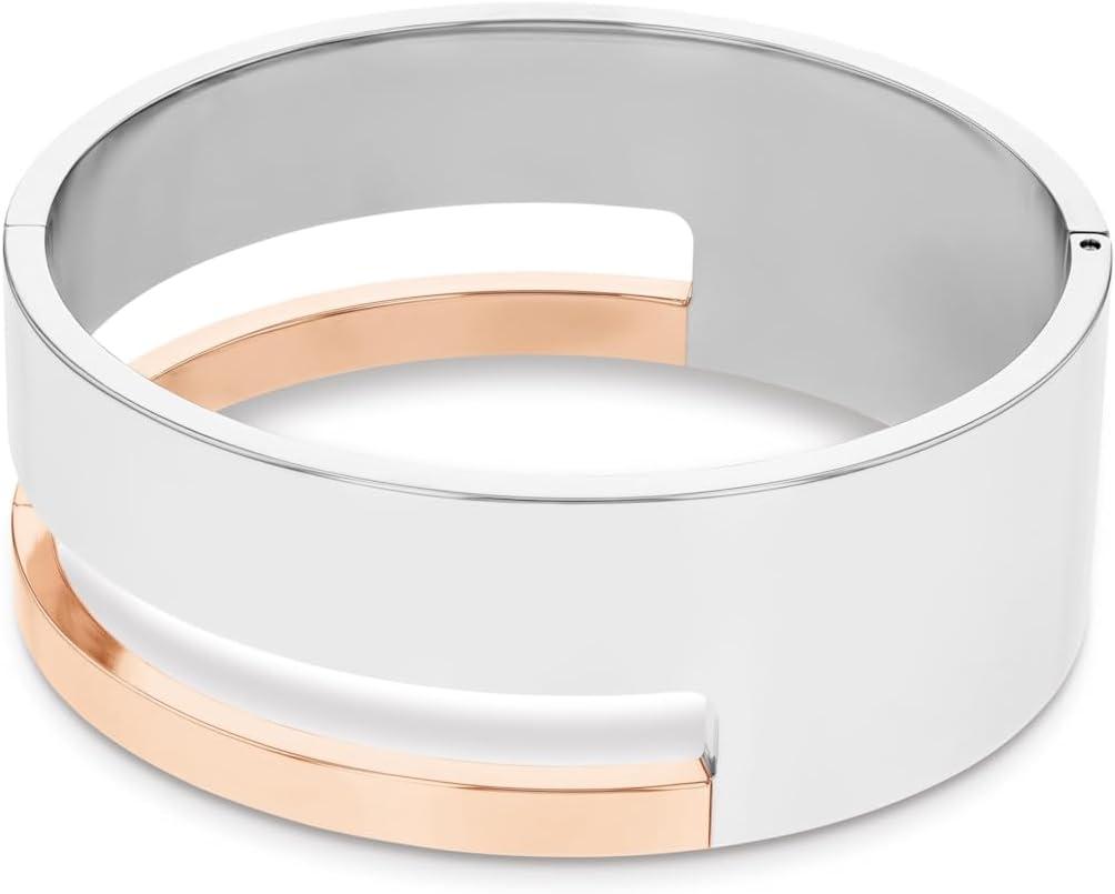 imageCalvin Klein Geometric Essentials Bangle Bracelet for Women  Stainless Steel with Hinge Closure  Classic Design Premium Fashion Jewelry Accessory  Gift for HerTwoTone