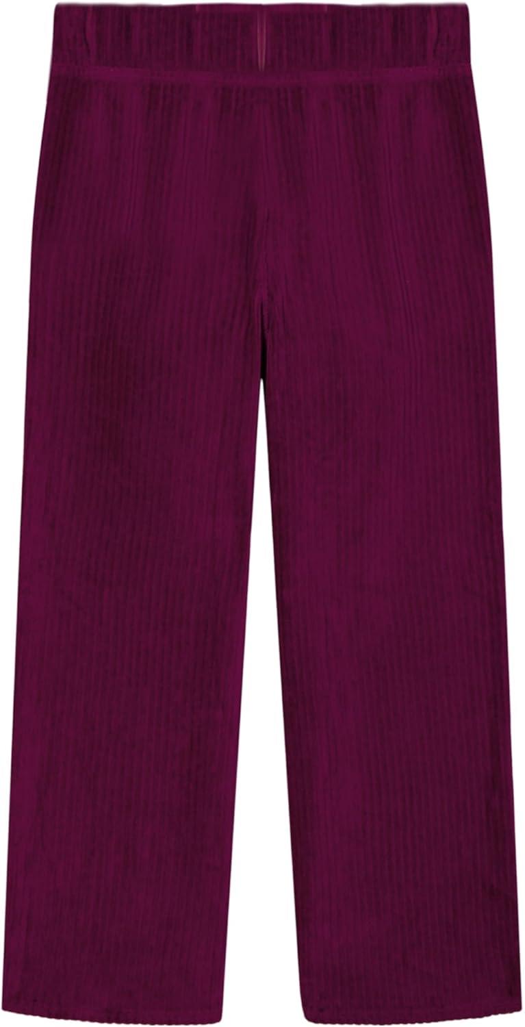 imageCalvin Klein Girls Pullon Cozy Wide Leg Lounge PantRib Velour Purple Potion