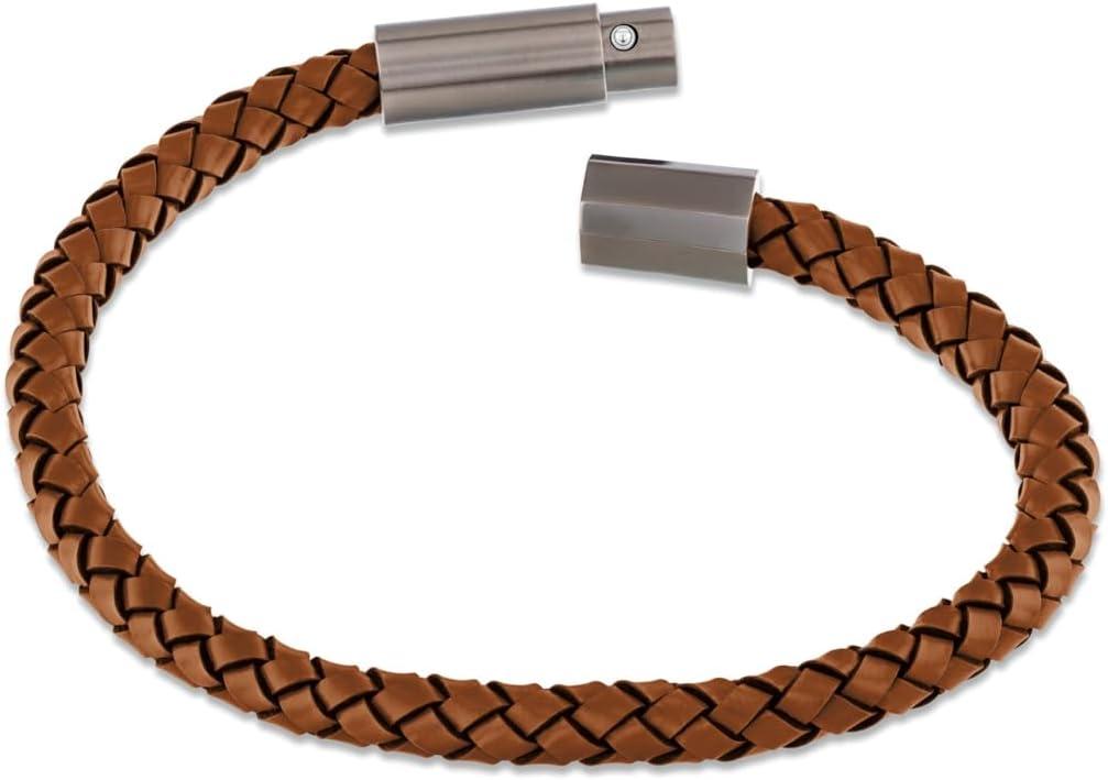 imageCalvin Klein Industrial Facets Jewelry Collection for Men  Leather Braided Bracelet with Adjustable Magnetic Closure  Premium Fashion Jewelry Accessory  Gift for HimGunmetalBrown