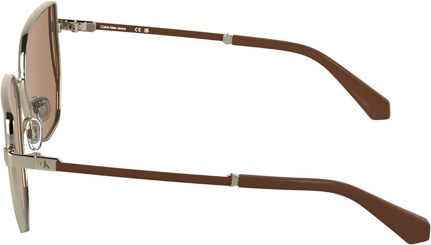 imageCalvin Klein Jeans Womens Ckj25209s Rectangular SunglassesLight Gold