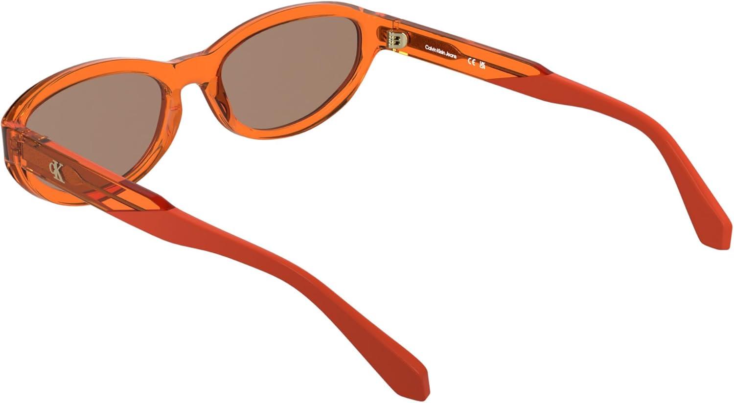 imageCalvin Klein Jeans Womens Sunglasses CKJ25618S  Transparent Orange with Solid Brown Lens