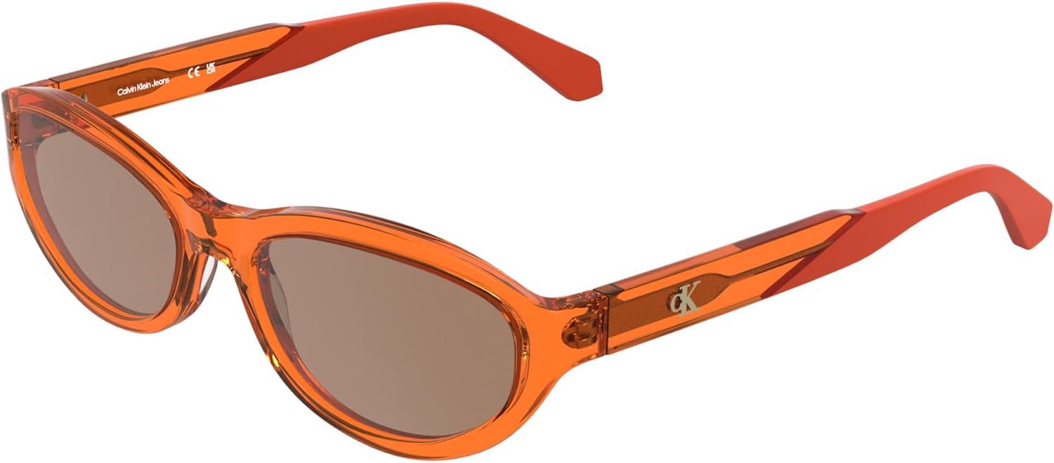 imageCalvin Klein Jeans Womens Sunglasses CKJ25618S  Transparent Orange with Solid Brown Lens