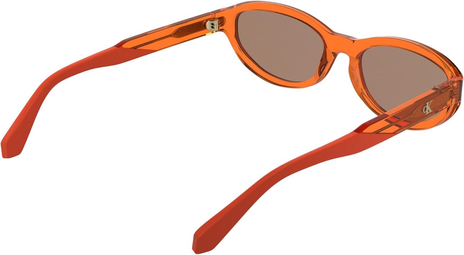 imageCalvin Klein Jeans Womens Sunglasses CKJ25618S  Transparent Orange with Solid Brown Lens