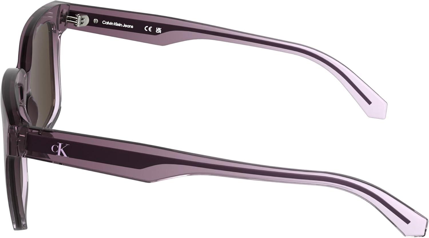 imageCalvin Klein Jeans Womens Sunglasses CKJ25624S  Transparent Gradient MauveRos with Solid Brown Lens