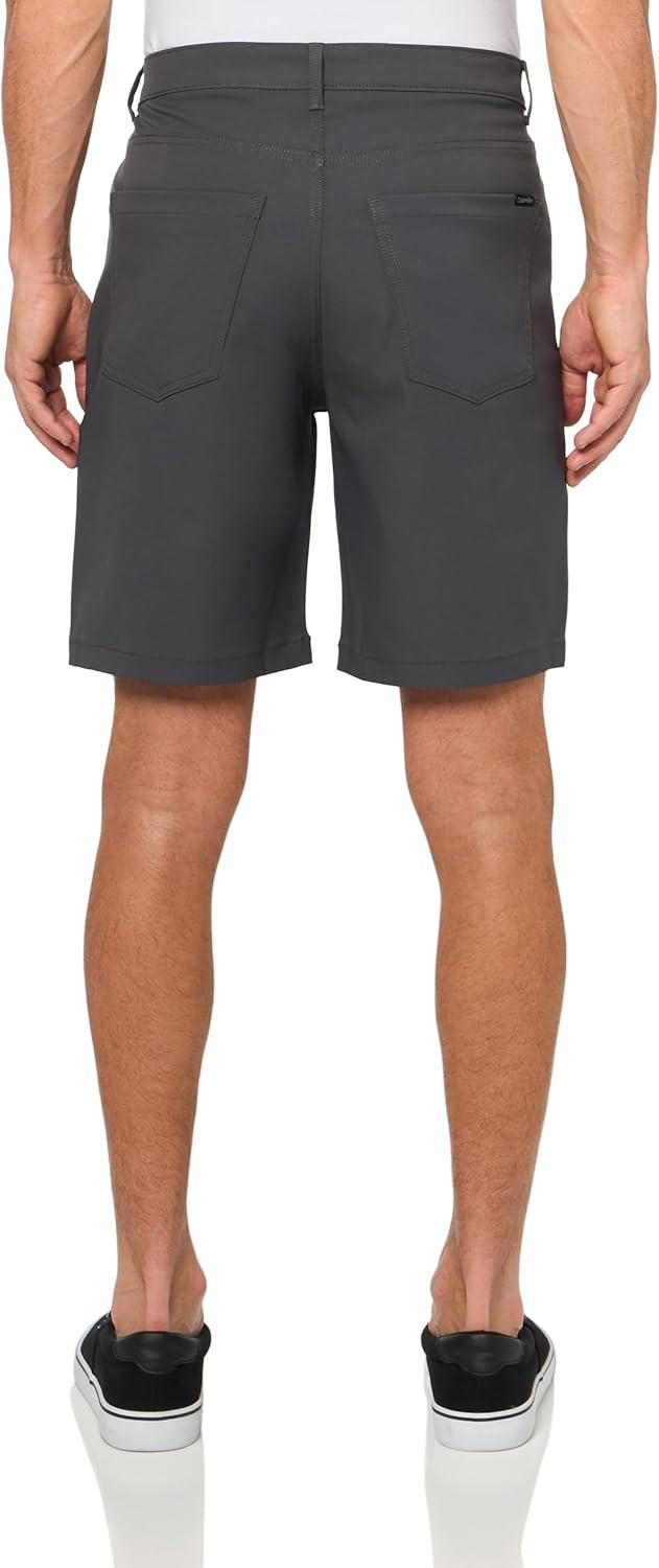 imageCalvin Klein Mens 5 Pocket Tech Classic ShortsForged Iron