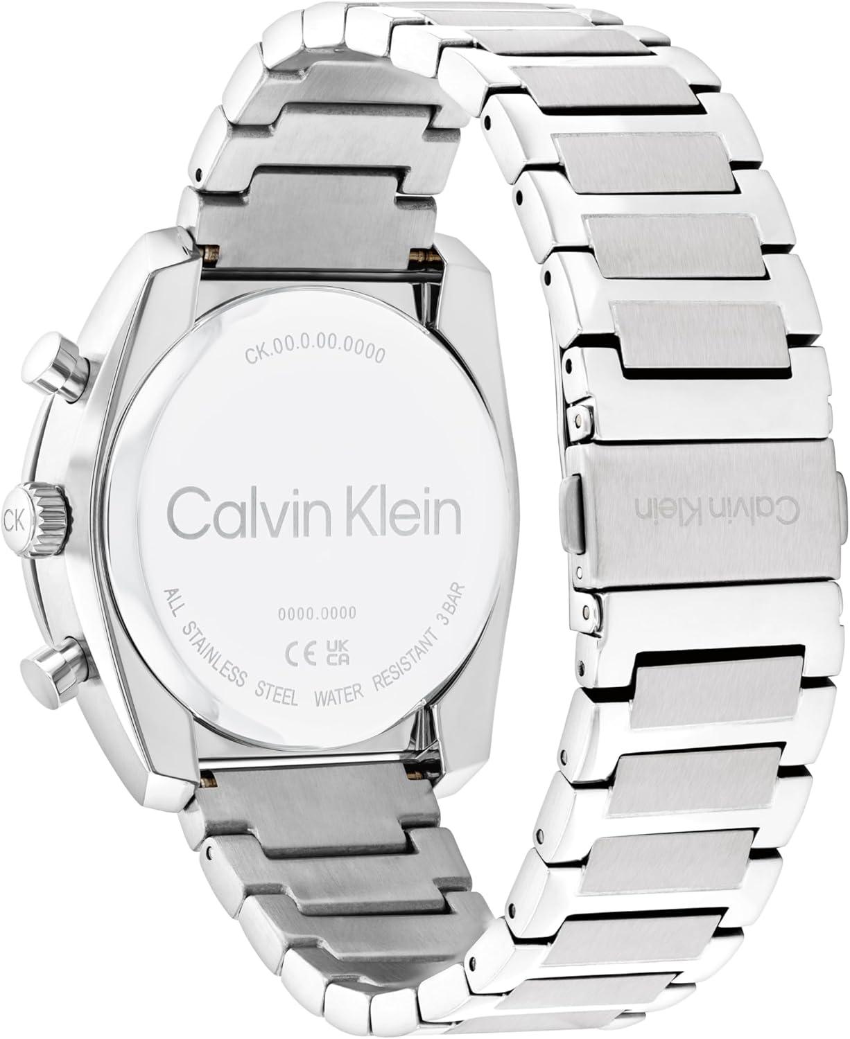 imageCalvin Klein Mens CK Flex  42mm Multifunction Watch  Sporty Stainless Steel Bracelet  Water Resistant up to 50 Meters  Premium Fashion Timepiece with a Bold Look  Gift for HimSilver