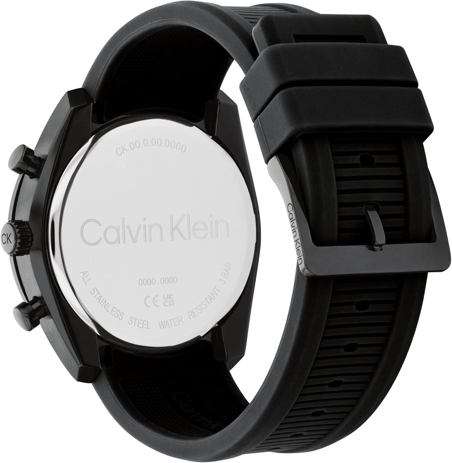 imageCalvin Klein Mens CK Flex  42mm Multifunction Watch  Sporty Stainless Steel Bracelet  Water Resistant up to 50 Meters  Premium Fashion Timepiece with a Bold Look  Gift for HimBlack