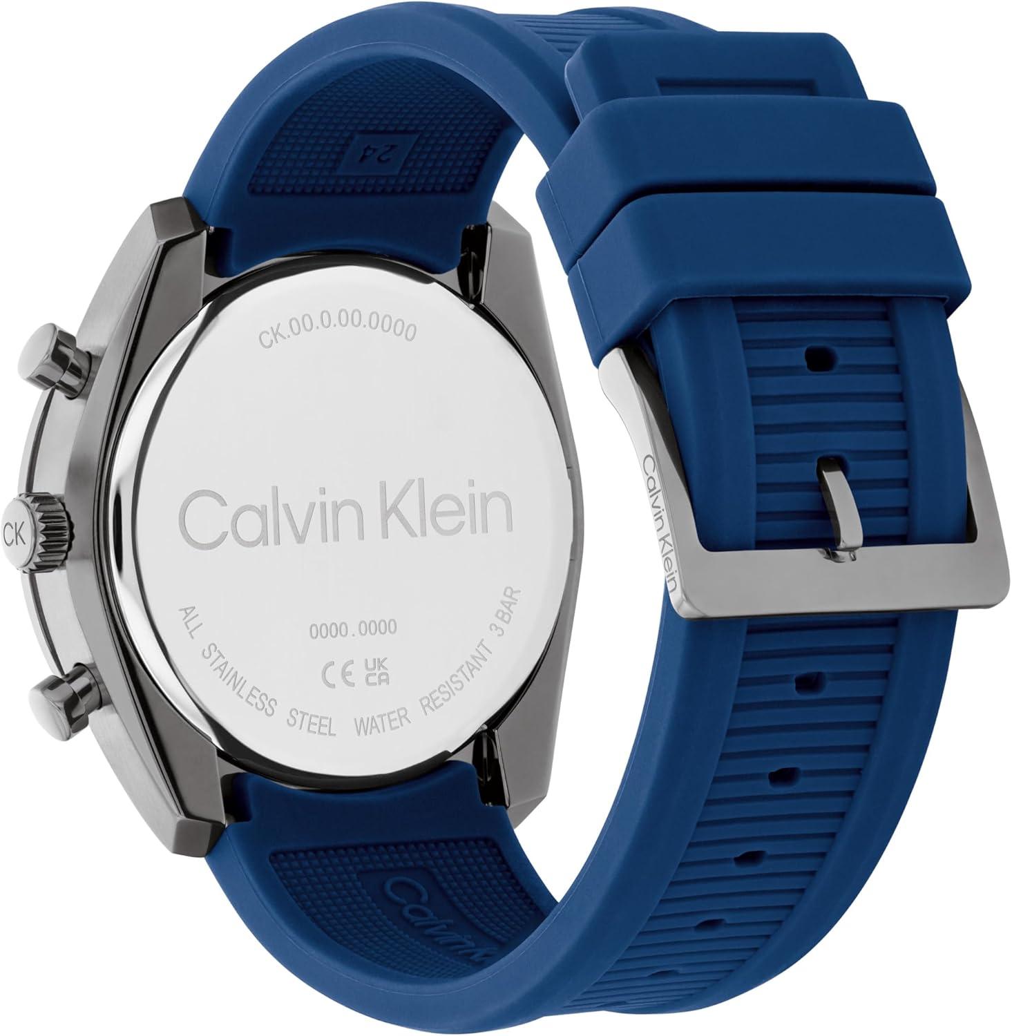 imageCalvin Klein Mens CK Flex  42mm Multifunction Watch  Sporty Stainless Steel Bracelet  Water Resistant up to 50 Meters  Premium Fashion Timepiece with a Bold Look  Gift for HimBlue
