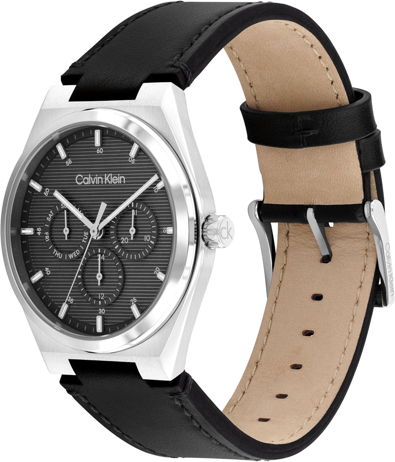 imageCalvin Klein Mens CK Motion Stainless Steel Watch  39mm Slim Case Multifunction Link Bracelet Versatile Everyday Style Gift for HimBlackGrey