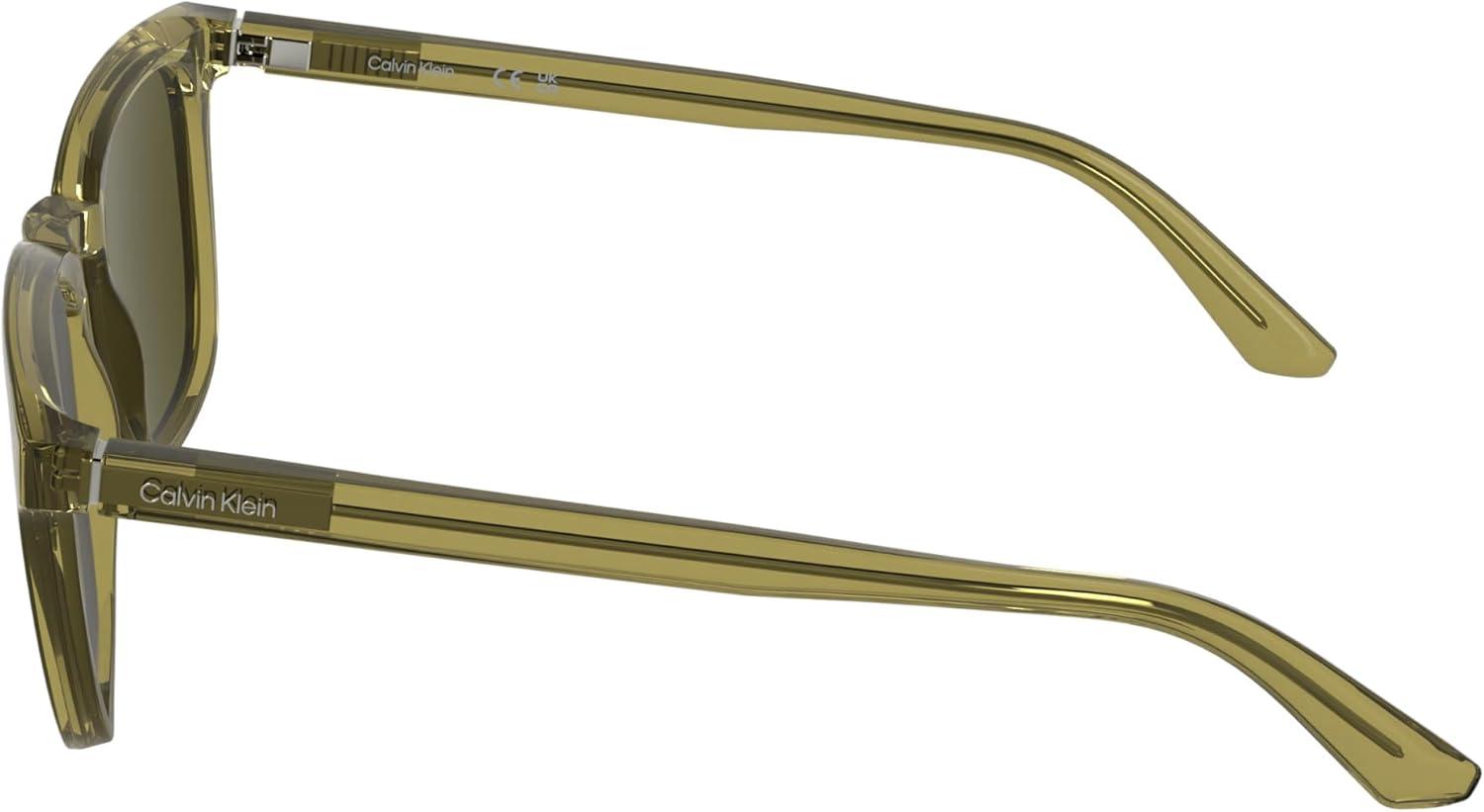 imageCalvin Klein Mens Ck25536s Rectangular SunglassesTransparent Honey