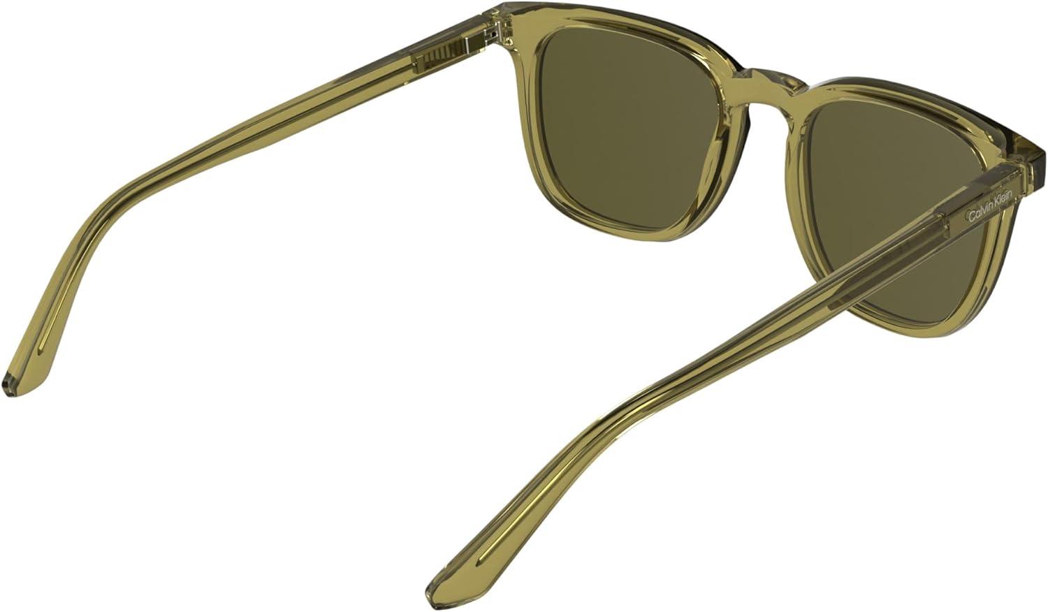 imageCalvin Klein Mens Ck25536s Rectangular SunglassesTransparent Honey