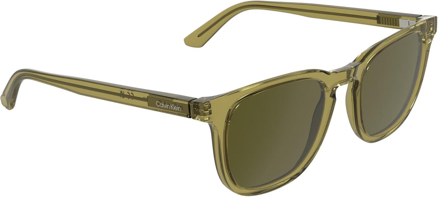 imageCalvin Klein Mens Ck25536s Rectangular SunglassesTransparent Honey