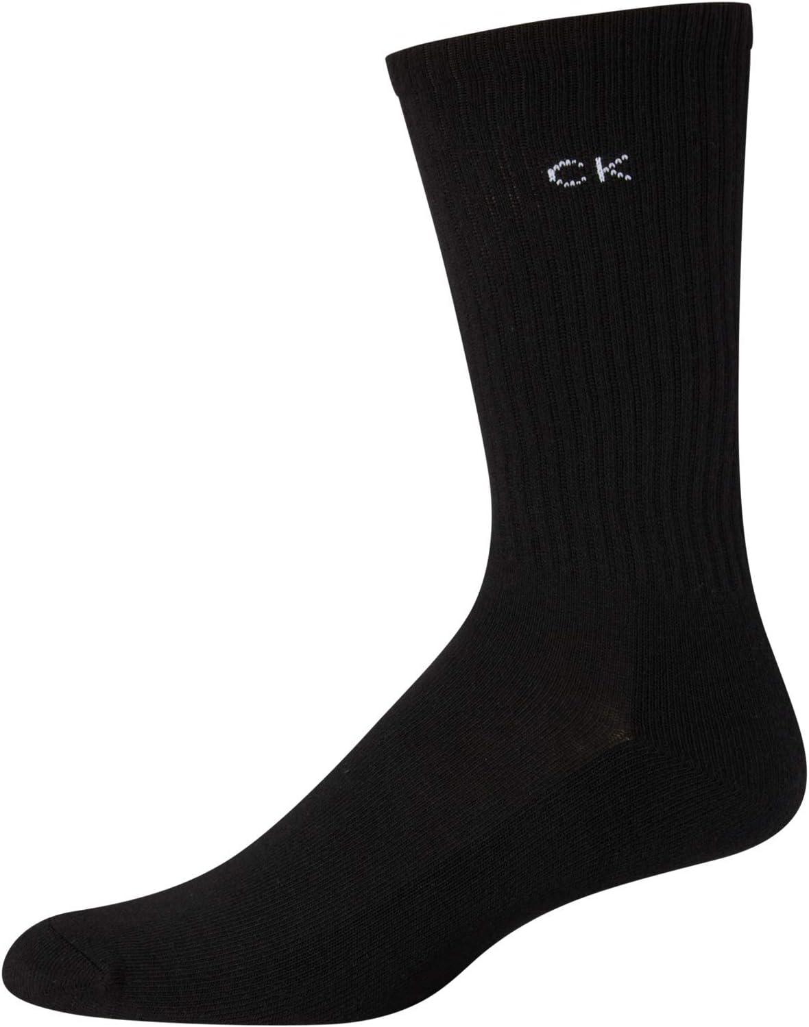 imageCalvin Klein Mens Dress Crew NonBinding Cotton Socks 6PackBlack