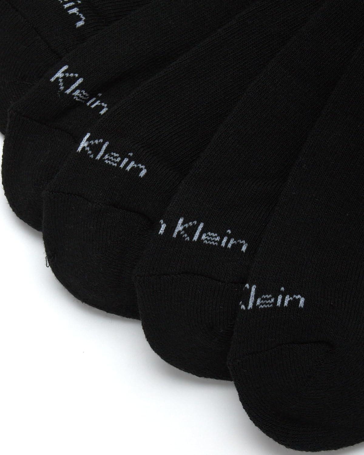 imageCalvin Klein Mens Dress Crew NonBinding Cotton Socks 6PackBlack Logo